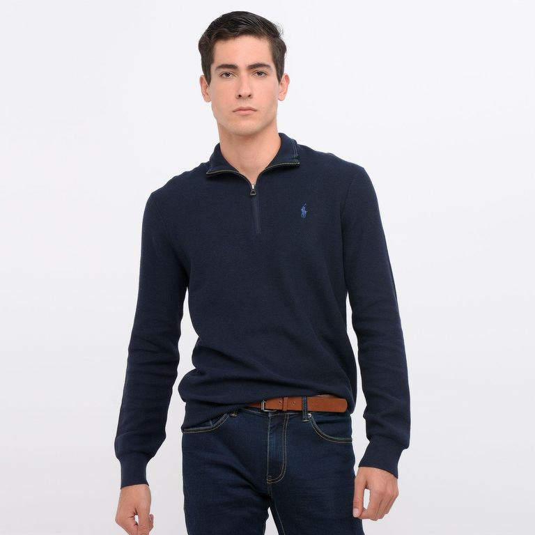 Sweater para Hombre Cuello en v de Algodón Slim Polo Ralph Lauren