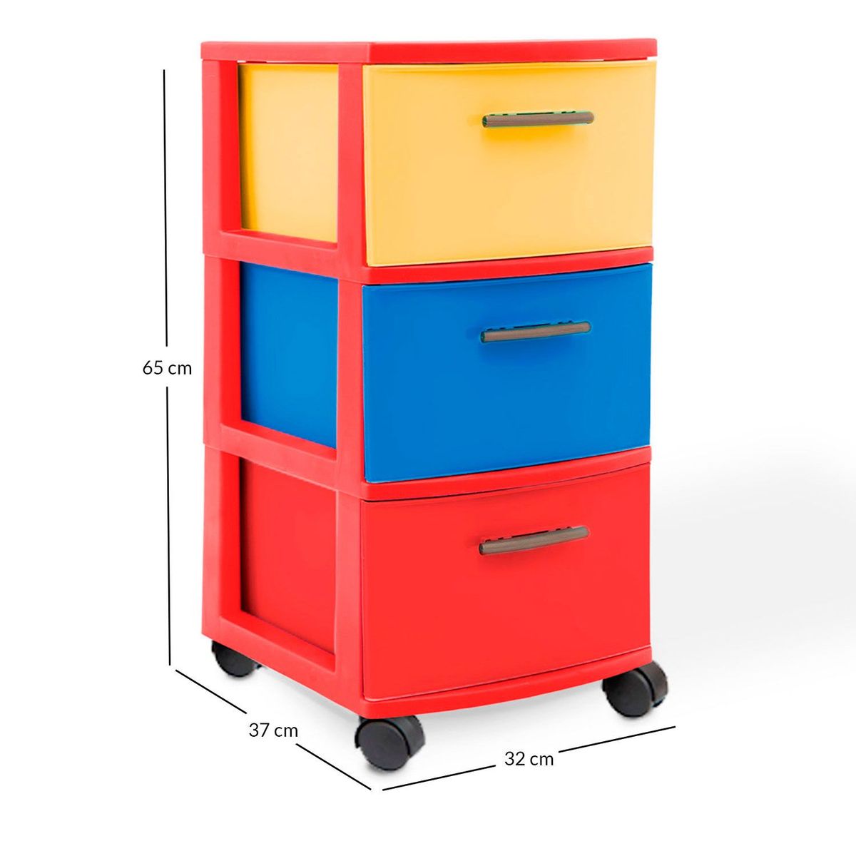 MQ - Cajonero Eclypse 3 Nivel Azul-Verde MQ - Mueble