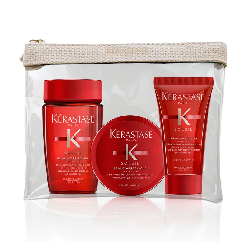 KERASTASE - Estuche Travel Size Soleil: Shampoo + Mascarilla+Texturizante