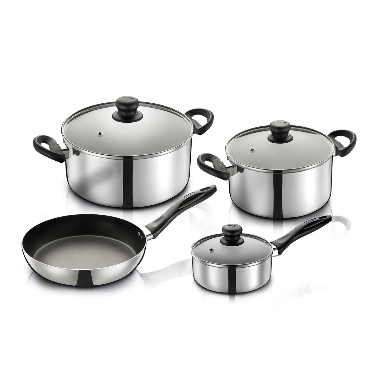 IMUSA - Juego de Ollas Imusa 7 Piezas Aluminio Antiadherente Esplendor