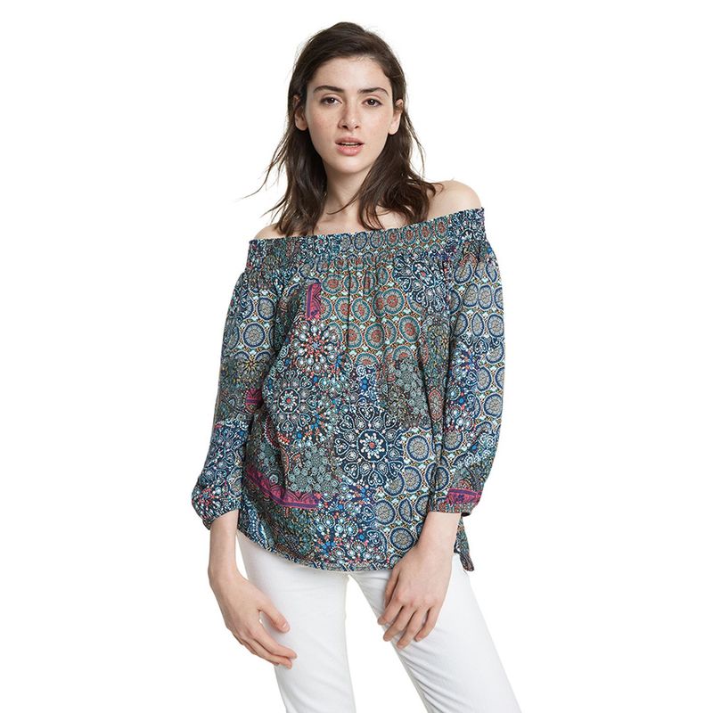 DESIGUAL - Blusa Mujer Manga 3/4 Desigual