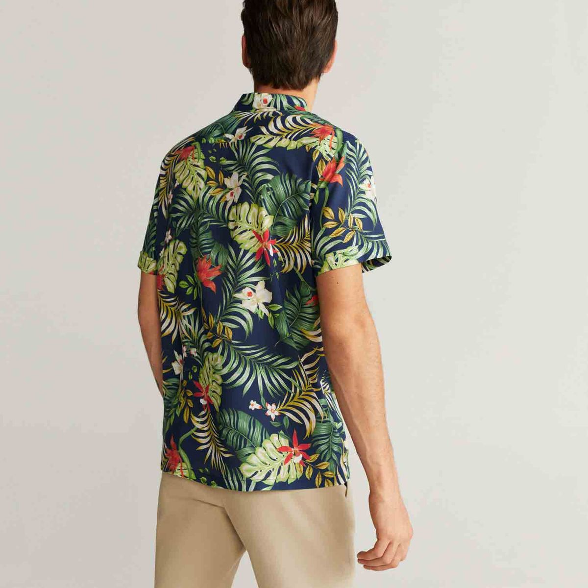 MANGO - Camisa Casual Hombre Manga Corta MNG MAN