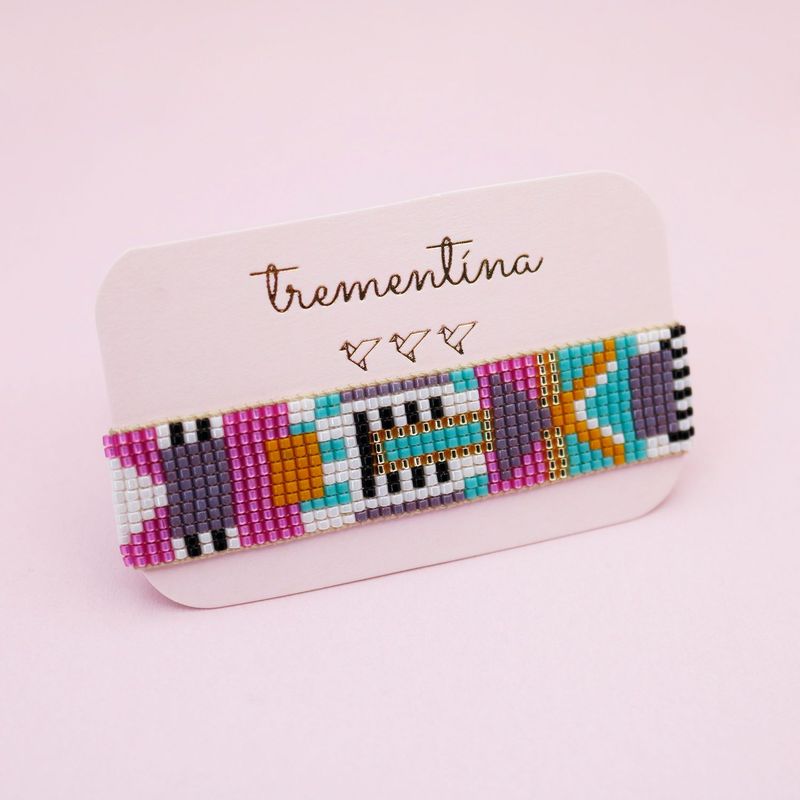  - Pulsera Tejida Miyuki figuras multicolor