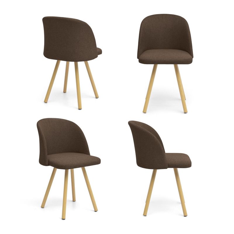 MICA - Silla de Comedor Moderna en Tela Gris (Incluye 1 Silla) Mica.