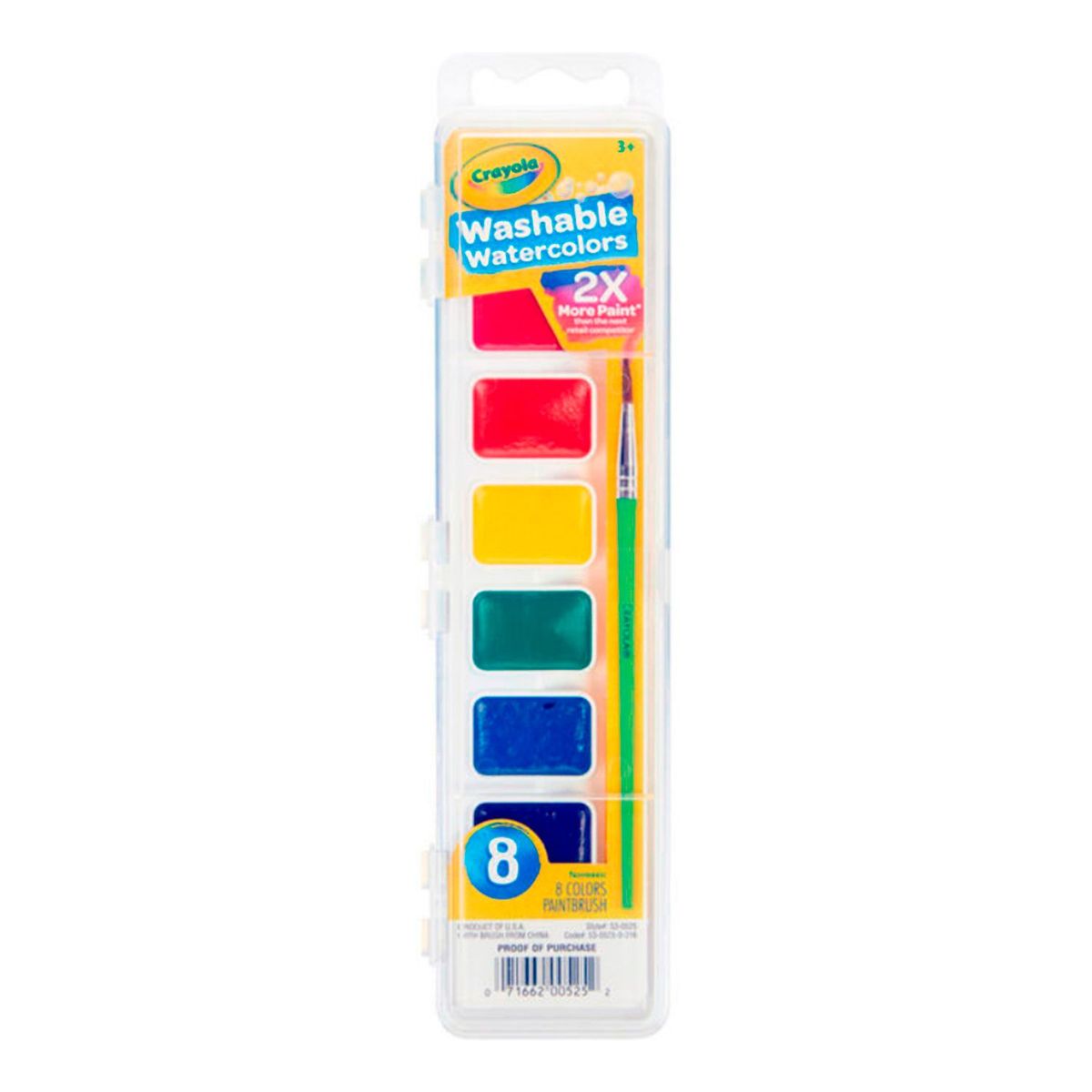 CRAYOLA - Paleta Acuareable x8 Colores básicos