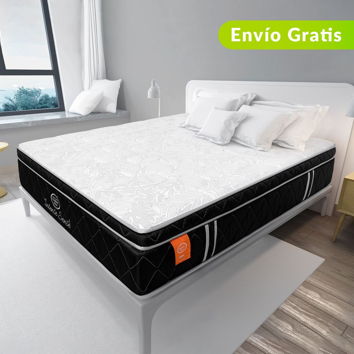 COLCHONES ROMANCE RELAX - Colchón Doble Firmeza Media Espumado con Pillow Intense Sense 140 x 190 cm Romance Relax