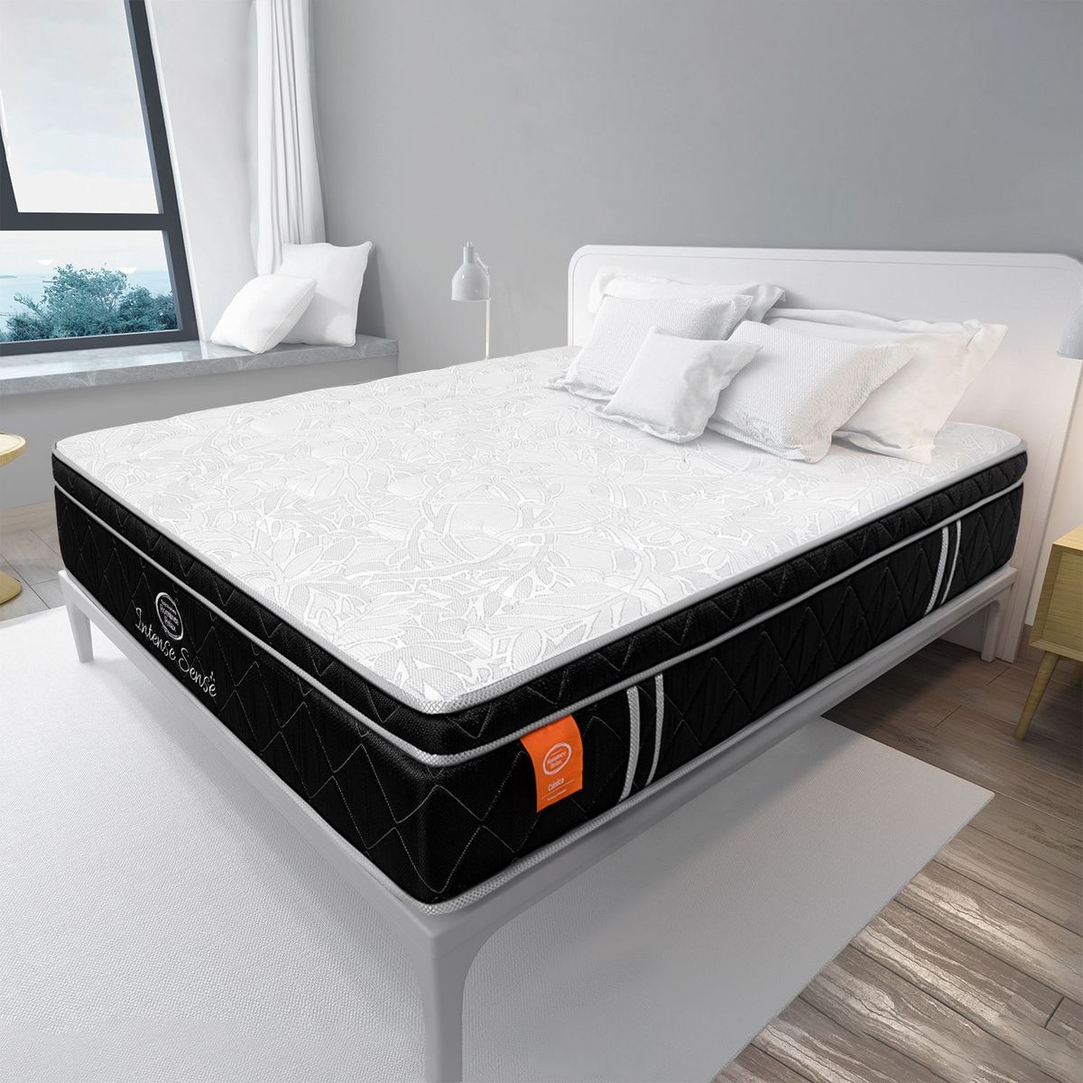 COLCHONES ROMANCE RELAX - Colchón Doble Firmeza Media Espumado con Pillow Intense Sense 140 x 190 cm Romance Relax