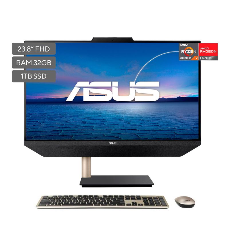 ASUS - All in one Asus AMD RYZEN R7 32GB 1TB Windows 11 Home 23.8 pulgadas Zen AiO 24 M5401WUAK Ryzen 7 1TB SSD