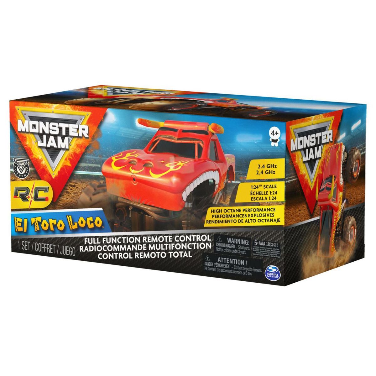 MONSTER JAM - Vehículo Monster Jam Monster Jam Rc - El Toro Loco - Escala 1:24