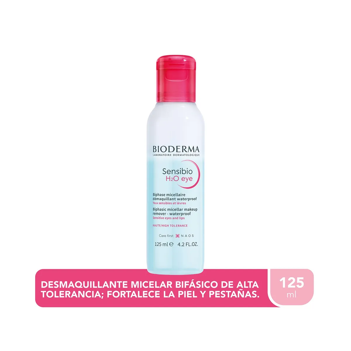 BIODERMA - Agua Micelar Sensibio H2o Ojos Desmaquillante Bioderma para Piel Sensible 125 ml