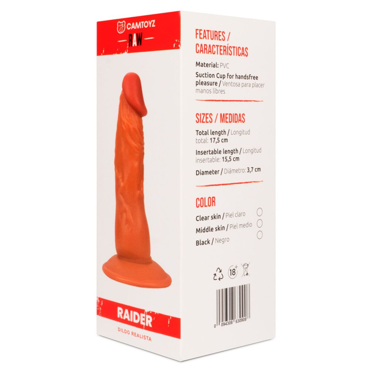 Camtoyz - Dildo Realista Raider Piel