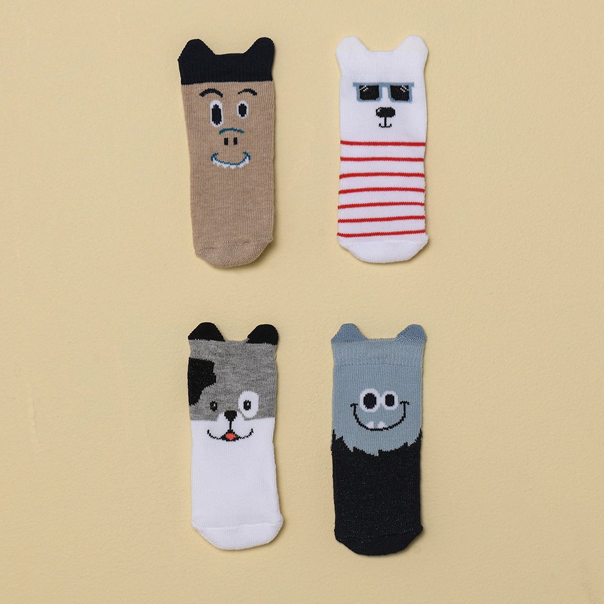 GALAX - Medias Bebé Unisex Pack x4 Algodón Galax