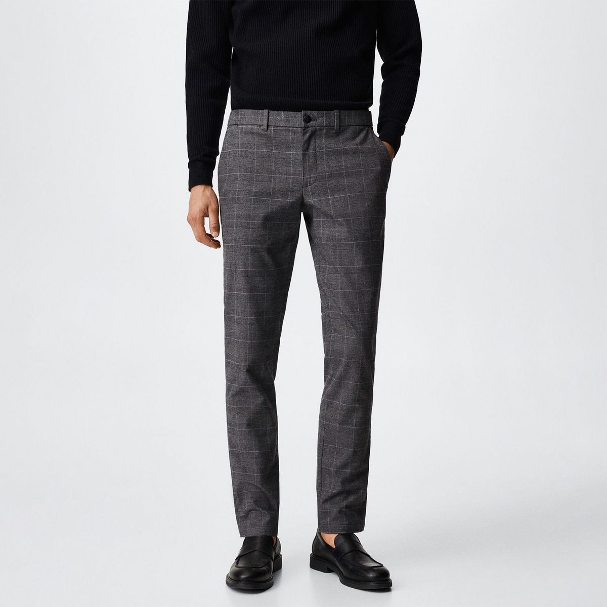 MANGO - Pantalón de vestir para Hombre Slim Algodón MANGO