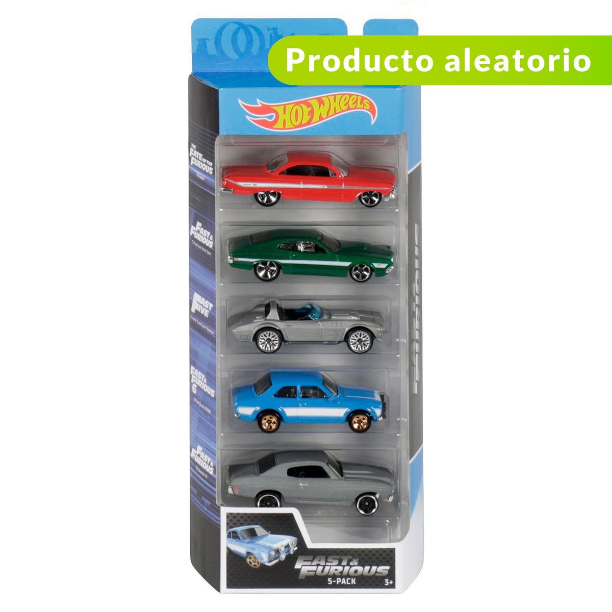 HOT WHEELS - Set de carros Hot Wheels: Pack x 5. Producto Aleatorio