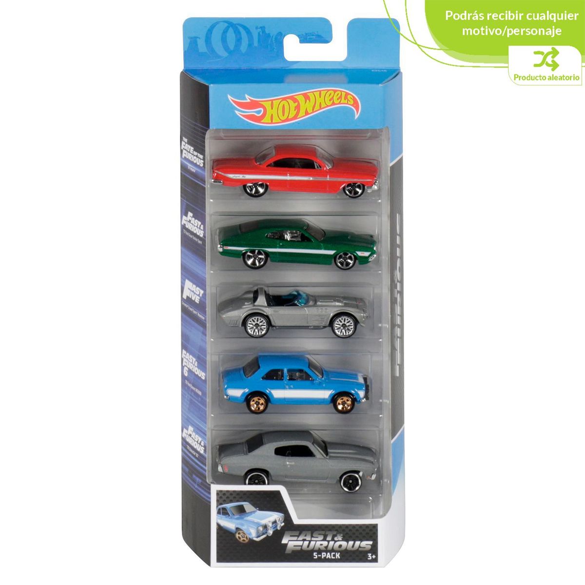 HOT WHEELS - Set de carros Hot Wheels: Pack x 5. Producto Aleatorio