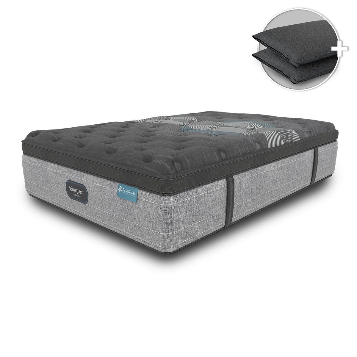 BEAUTYREST SIMMONS - Colchón Queen Firmeza Suave Ortopédico Resortado con Pillow Diamond 160 x 190 cm + Almohada Beautyrest