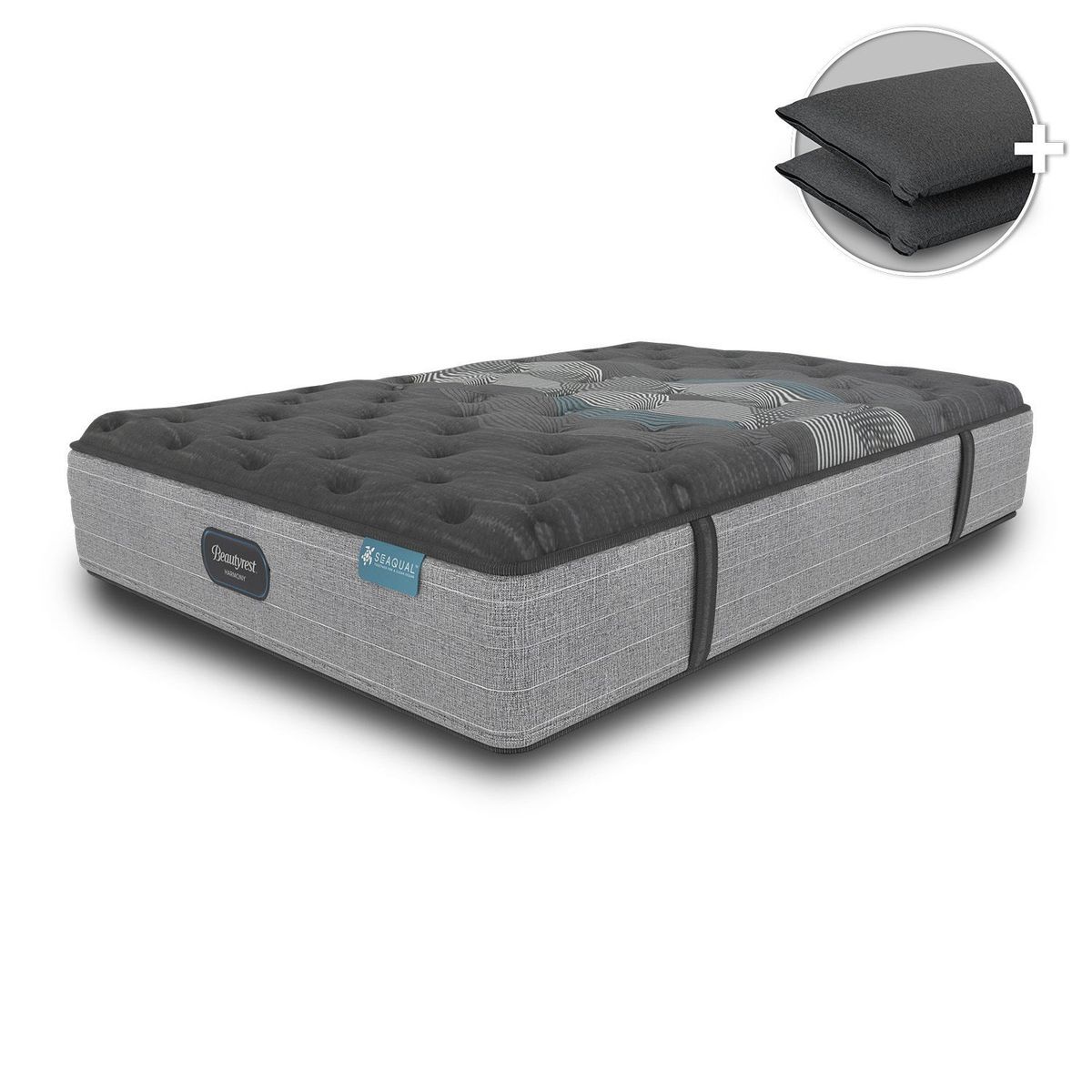 BEAUTYREST SIMMONS - Colchón Queen Firmeza Media Ortopédico Resortado Diamond Classic 160 x 190 cm + Almohada Beautyrest