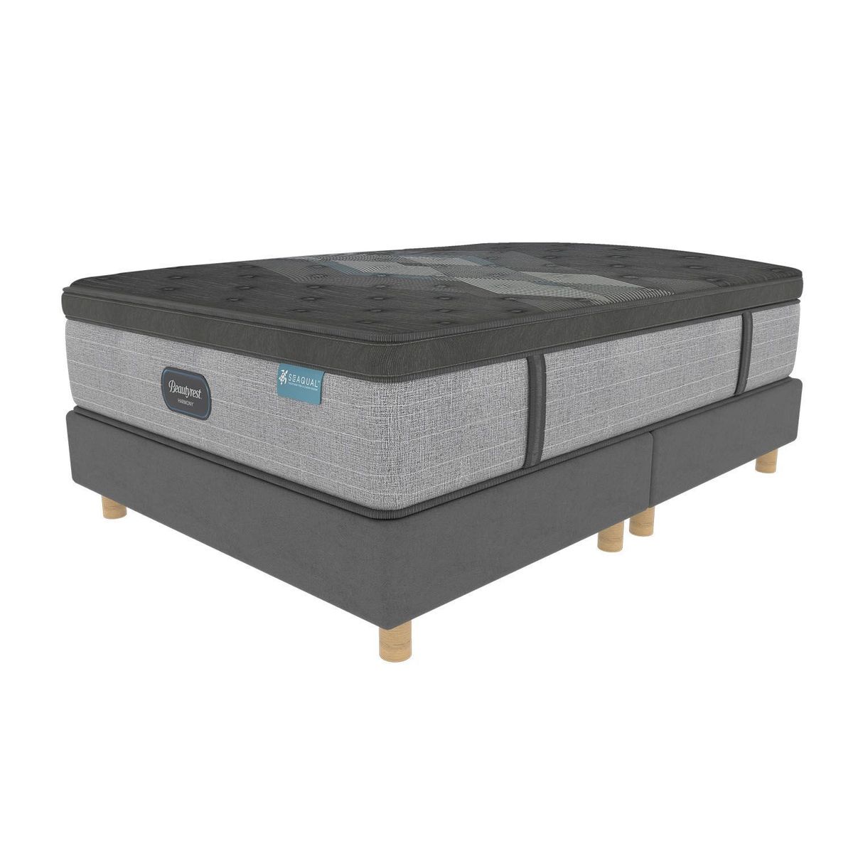 BEAUTYREST SIMMONS - Colchón con Base Cama Queen Firmeza Suave Ortopédico Resortado con Pillow Diamond Pt 160 x 190 cm Beautyrest