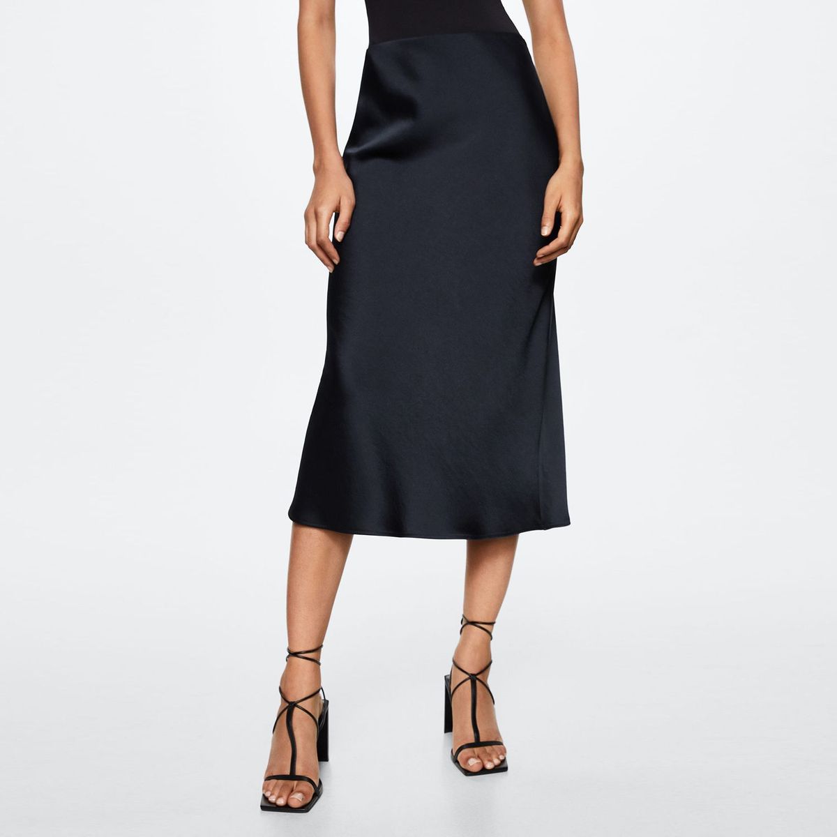 MANGO - Falda Larga MANGO Mujer