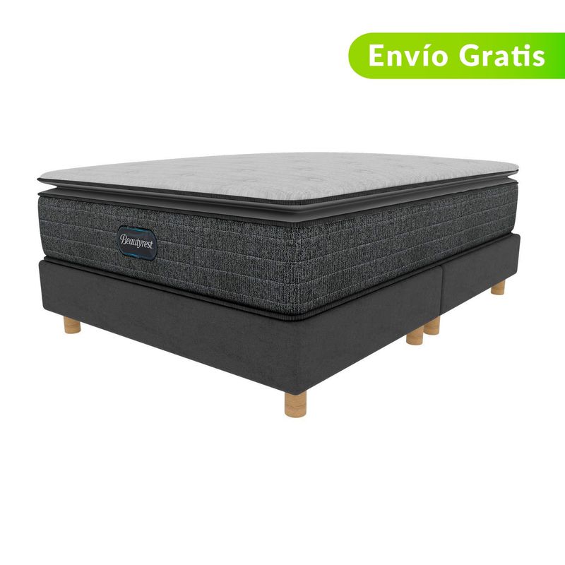 BEAUTYREST SIMMONS - Colchón con Base Cama Sencillo Firmeza Suave Ortopédico Resortado con Pillow Select Pt 100 x 190 cm Beautyrest - 0% Interés a 3, 6 o 12 Cuotas Pagando con tu CMR Banco Falabella