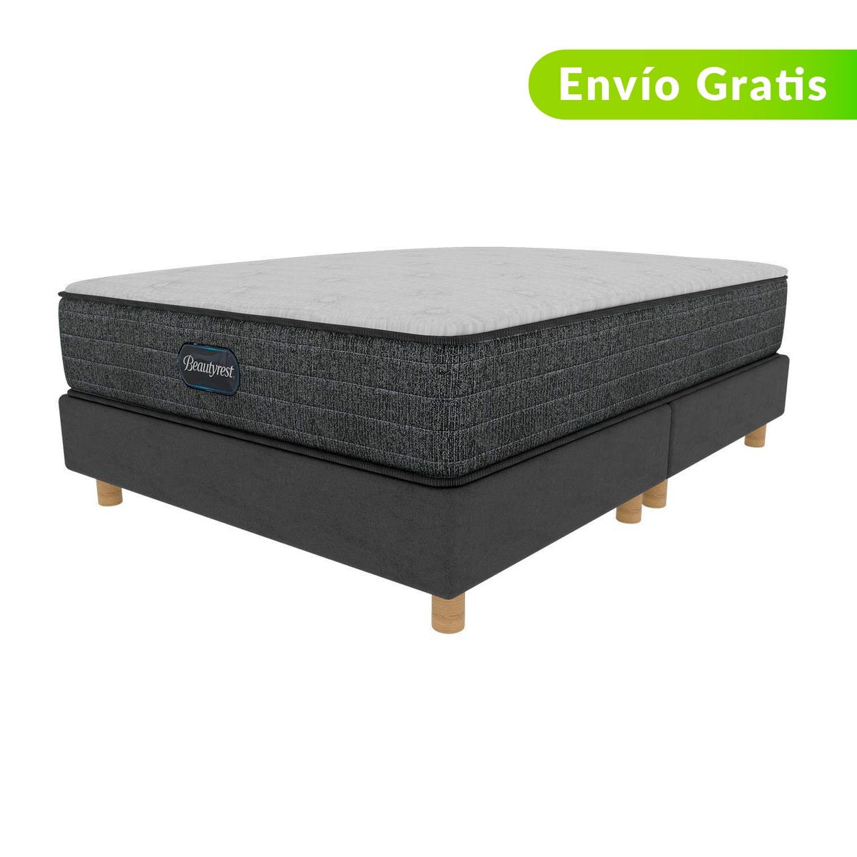BEAUTYREST SIMMONS - Colchón con Base Cama Doble Firmeza Media Ortopédico Resortado Select Tt 140 x 190 cm Beautyrest