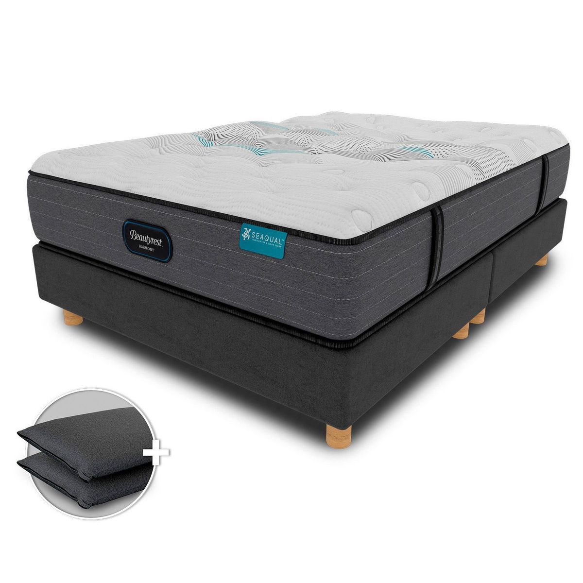 BEAUTYREST SIMMONS - Colchón con Base Cama Doble Cayman Intermedio Beautyrest