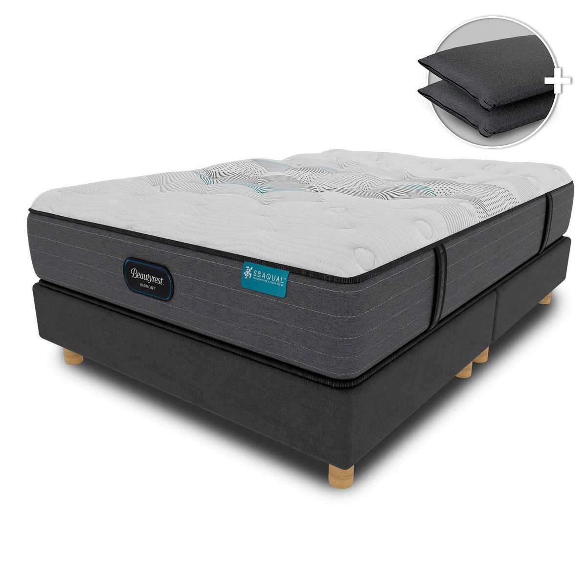 BEAUTYREST SIMMONS - Colchón con Base Cama King Cayman Intermedio Beautyrest