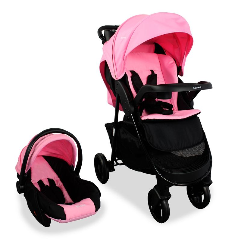 BEBESIT - Coche para Bebé Travel System Bebesit Rosado Sienna