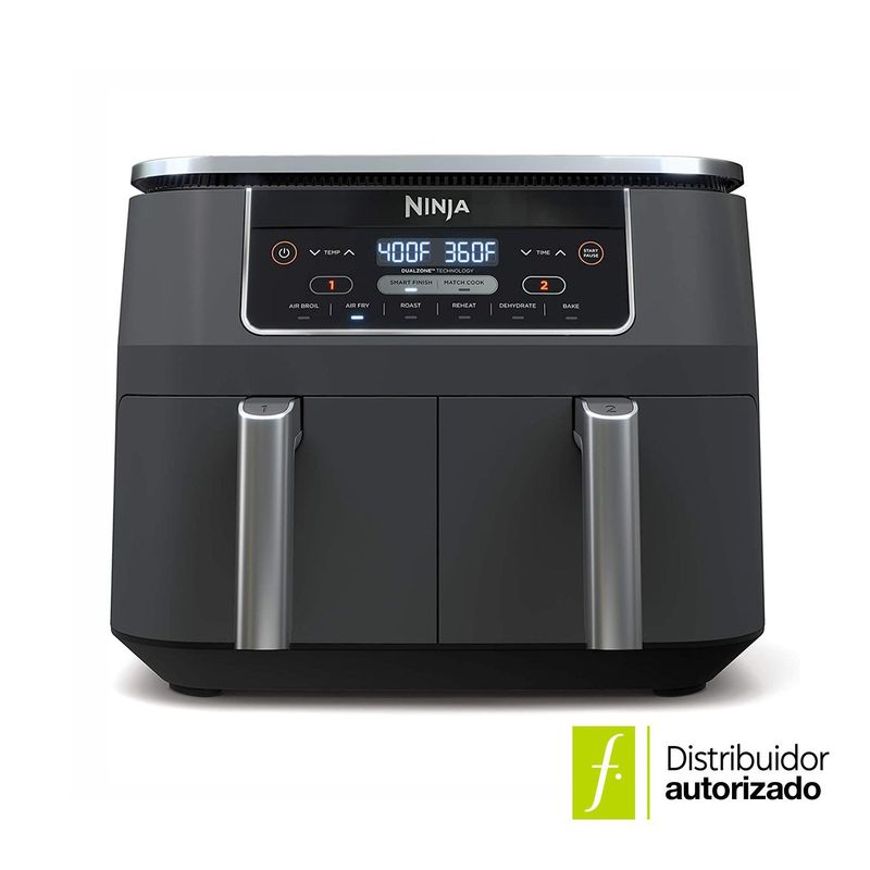 NINJA - Freidora de Aire Ninja Doble Canasta 7.6 Lt Air Fryer DZ201