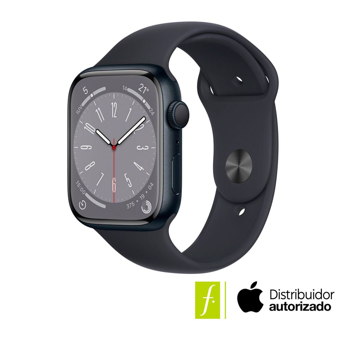 APPLE - Apple Watch Series 8 (GPS) - Caja de Aluminio 45 mm - Correa Talla Única