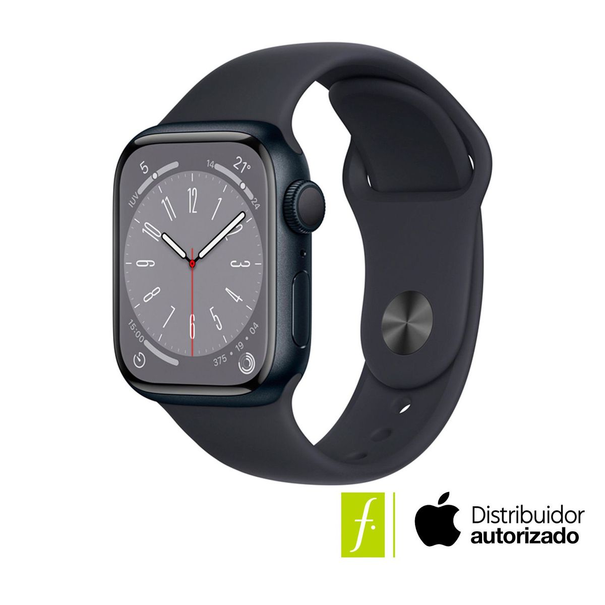 APPLE - Apple Watch Series 8 (GPS) - Caja de Aluminio 41 mm - Correa Talla Única