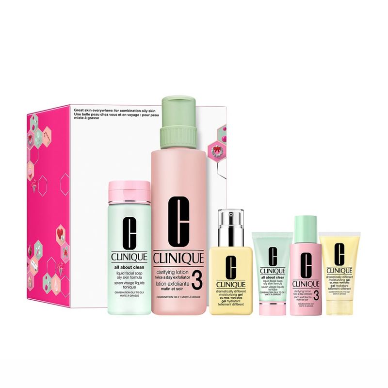 CLINIQUE - Set Cuidado Facial Great Skin Everywhere Clinique incluye : 6 Productos