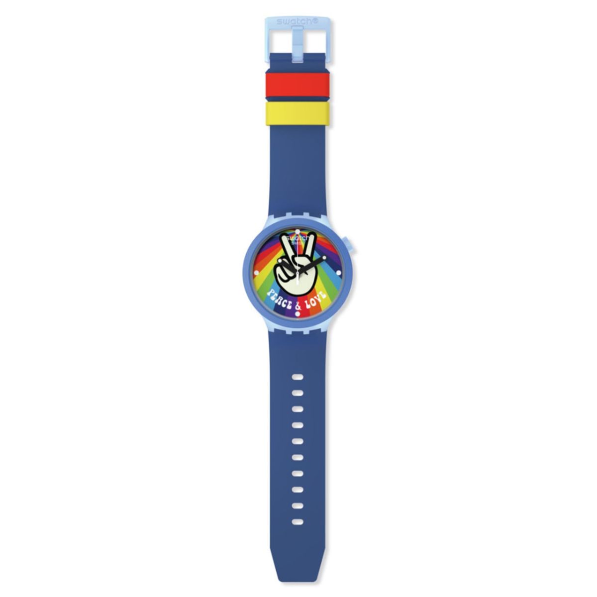 SWATCH - Reloj Swatch Unisex Peace Hand Love Azul