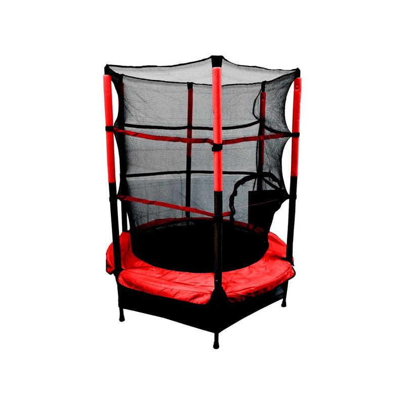  - Juego de jardín Trampolin Niños Con Red Rojo Jardimania