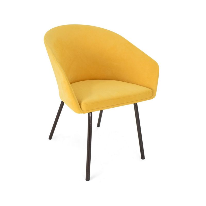 MICA - Silla de Comedor Moderna en Tela Azul (Incluye 1 Silla) Mica