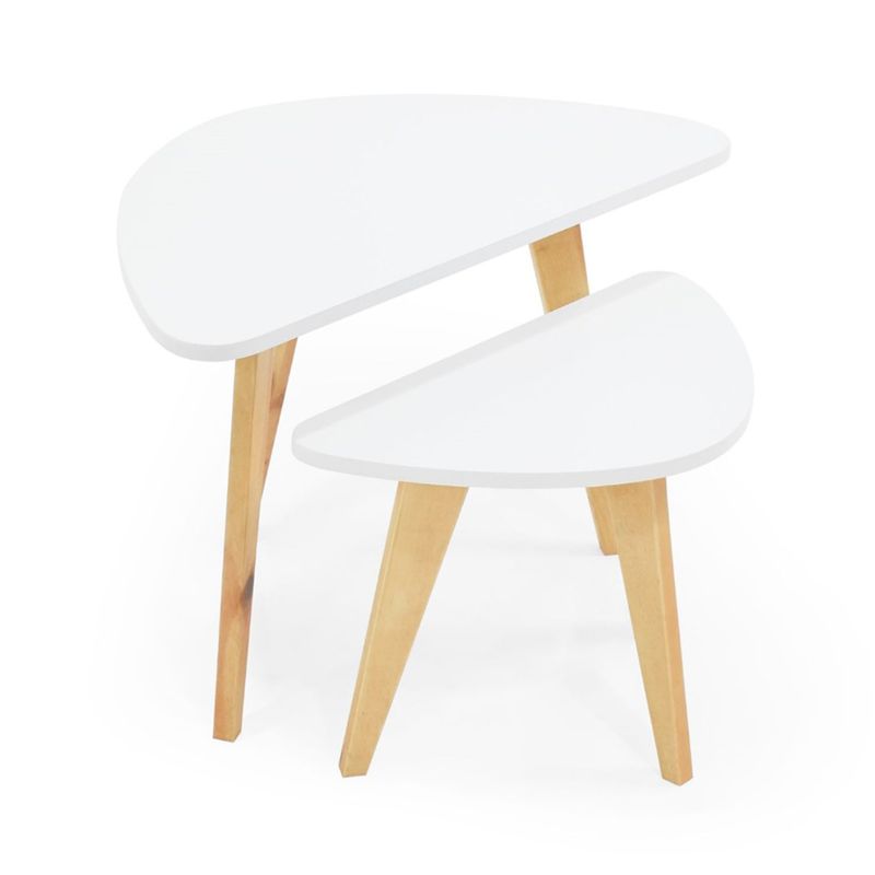 MICA - Mesa Auxiliar Moderna Irregular en Aglomerado MDF 50 x 34 x 27 cm Mica  - Mueble