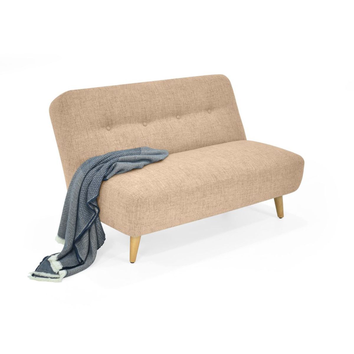 ROCA - Sofá Moderno Tela 2 Puestos Belice 122 x 81 x 82 cm Mica - Mueble