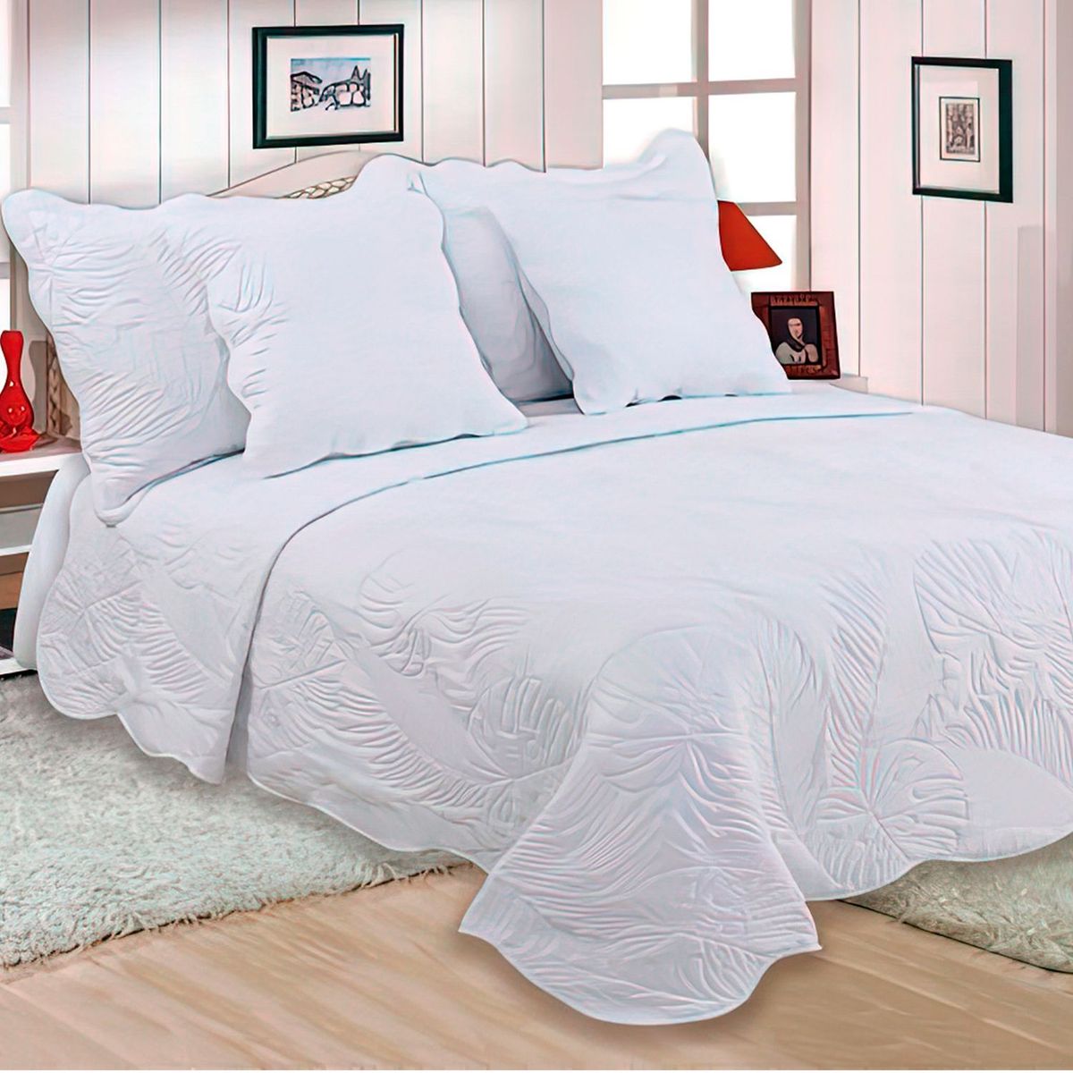 MY HOME STORE - Cubrelecho Bordado de Polialgodón 80 Gr My Home Store