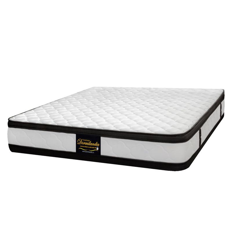 DORMILANDIA - Colchón King Firmeza Media Ortopédico Resortado con Doble Pillow Atenas 200 x 200 cm Dormilandia - 0% Interés a 3 Cuotas Pagando con tu CMR Banco Falabella