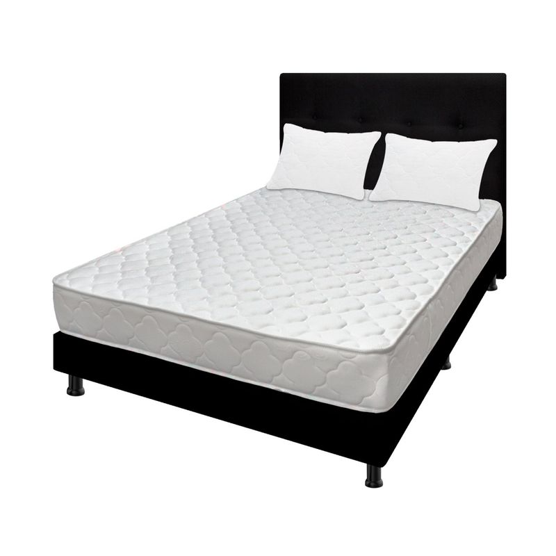 DORMILANDIA - Colchón con Base Cama cama Semidoble Firmeza Media Espumado Ultra Flex 120 x 190 cm + Cabecero Dormilandia - 0% Interés a 3, 6 o 12 Cuotas Pagando con tu CMR Banco Falabella