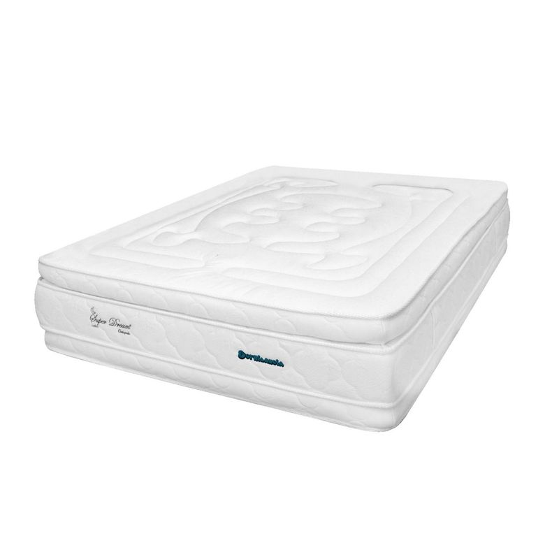 DORMILANDIA - Colchón Sencillo Firmeza Media Espumado con Doble Pillow Super Dream Plus 100 x 190 cm Dormilandia - Compra Sin Interes, Te Devolvemos el 100% de los Intereses Pagando con Tarjeta CMR Banco Falabella a 3 Cuotas