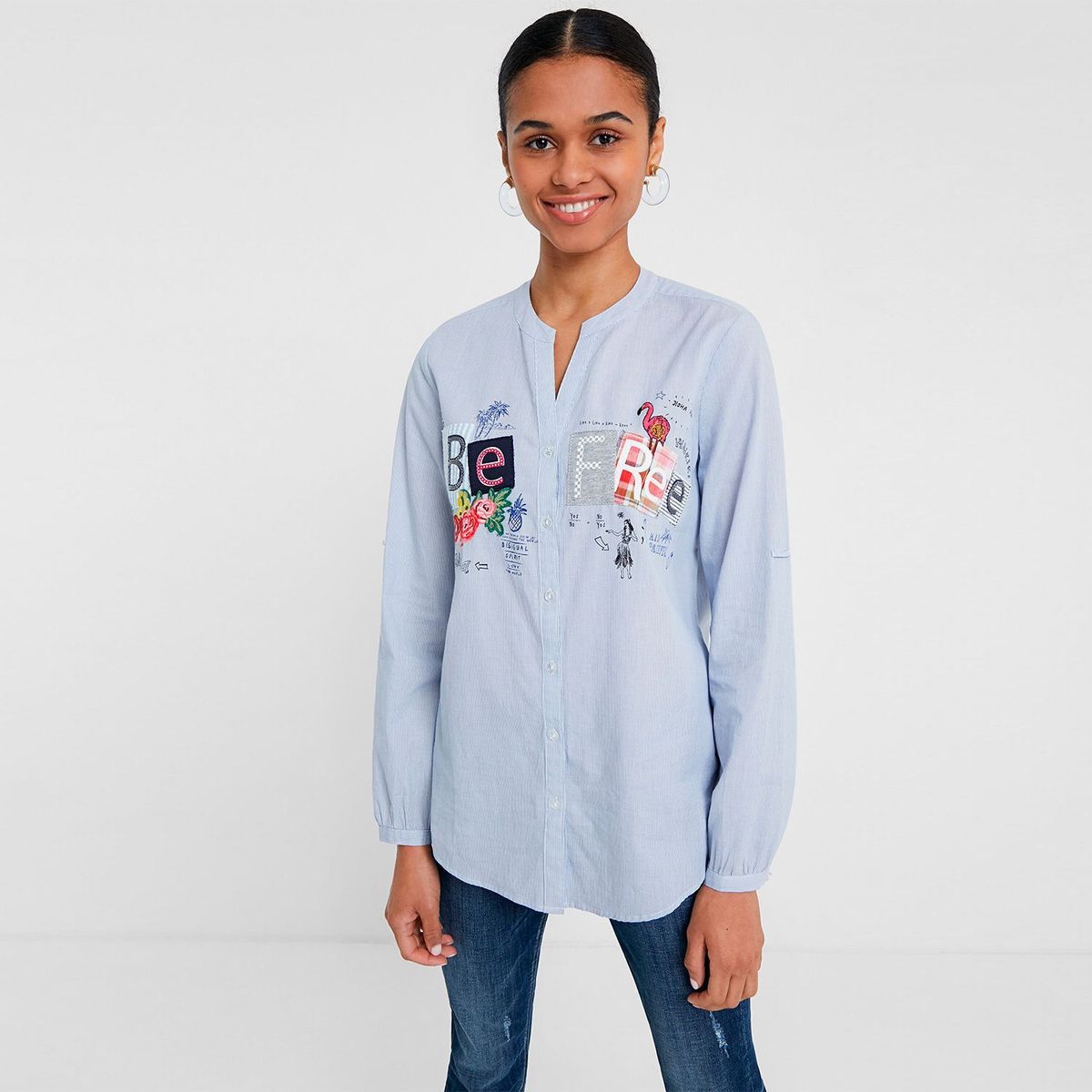 DESIGUAL - Camisa Mujer Manga larga Desigual
