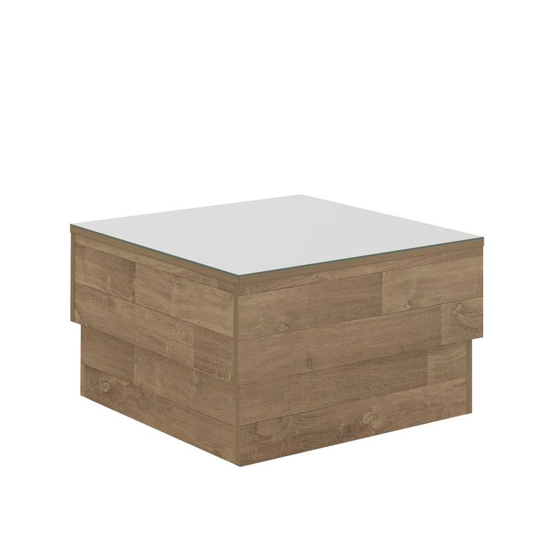 BERTOLINI - Mesa de Centro Moderna Cuadrada  en Aglomerado MDF Parati 60 x 35 x 60 cm Bertolini  - Mueble