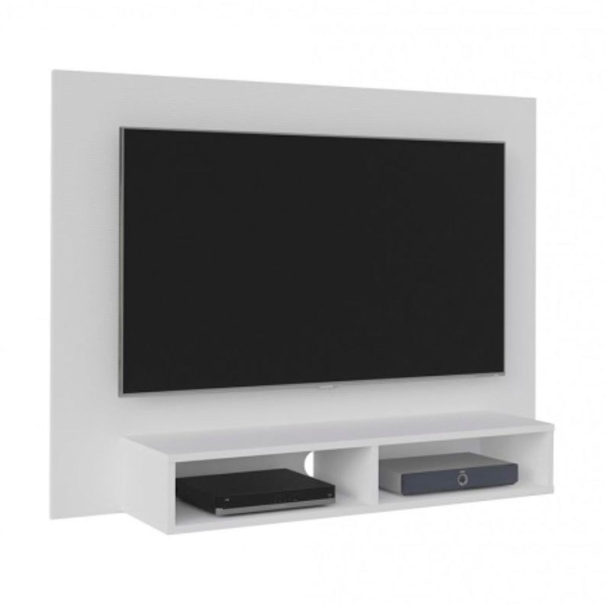 BERTOLINI - Panel para TV Moderno de 120 x 89 x 28 cm para Televisores de Hasta 42 Pulgadas, Blanco Bertolini