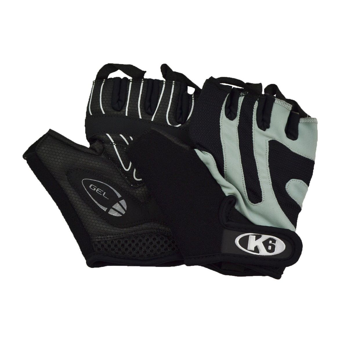 K6 - Guantes para gimnasio de cuero para pesas fitness