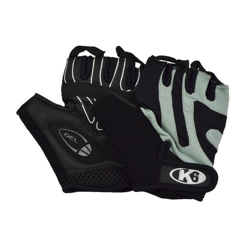 K6 - Guantes para gimnasio de cuero para pesas fitness