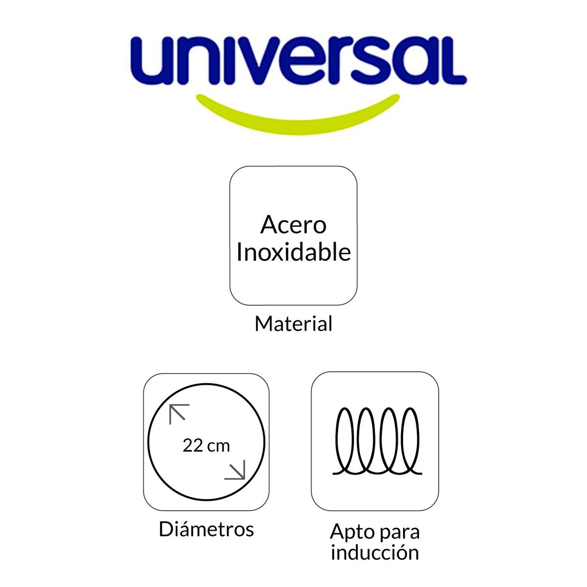 UNIVERSAL - Olla a presión Universal 6 litros Acero 