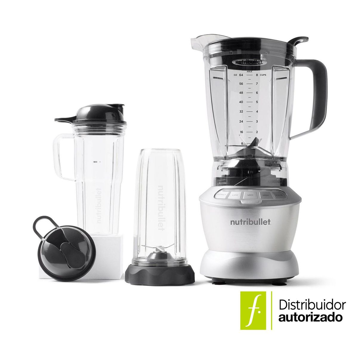 NUTRIBULLET - Licuadora NutriBullet Gris 8 piezas