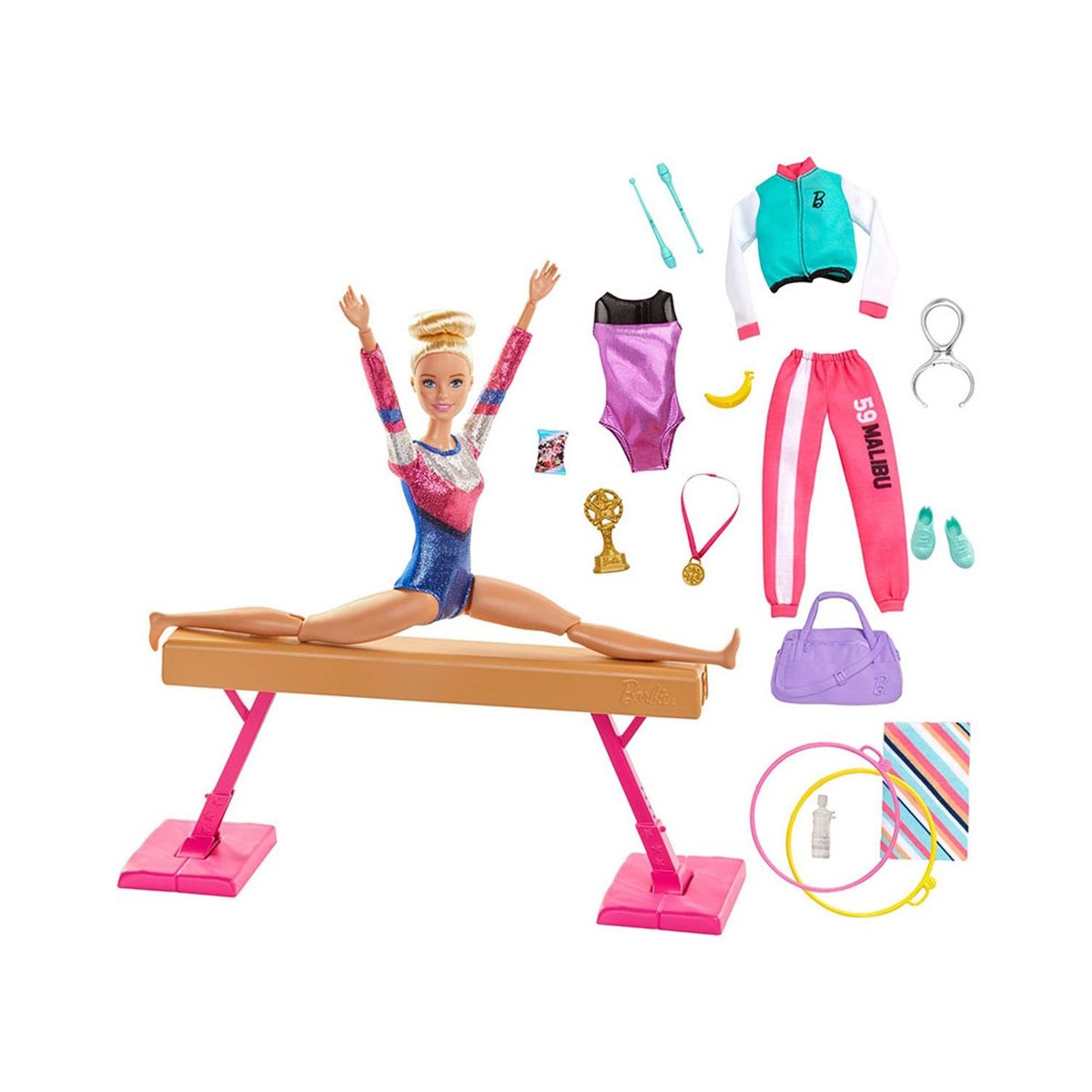 BARBIE - Barbie Set de Muñeca Gimnasta