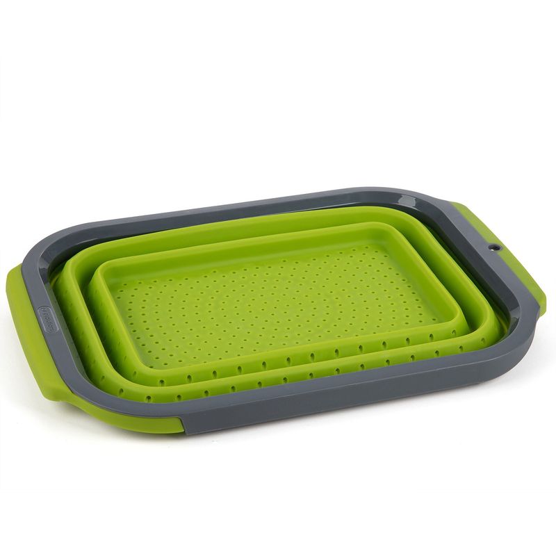 CRATE & BARREL - Colador Plegable de Cocina en Plástico 26 x 38 cm